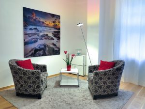 Chairs set up in a therapeutic situation